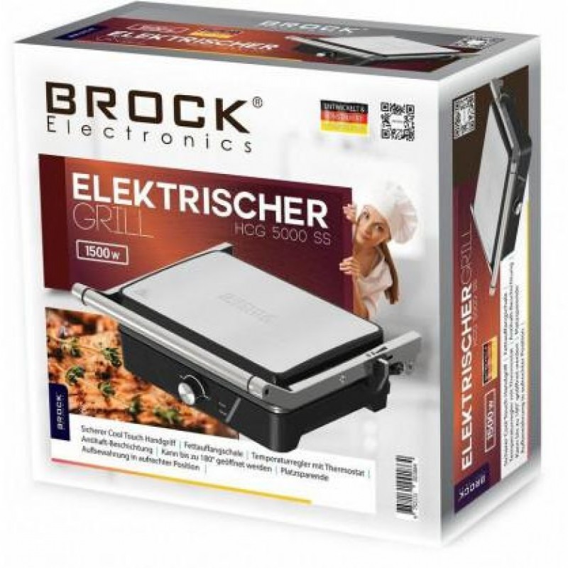 Електрогриль притискний BROCK HCG 5000 SS