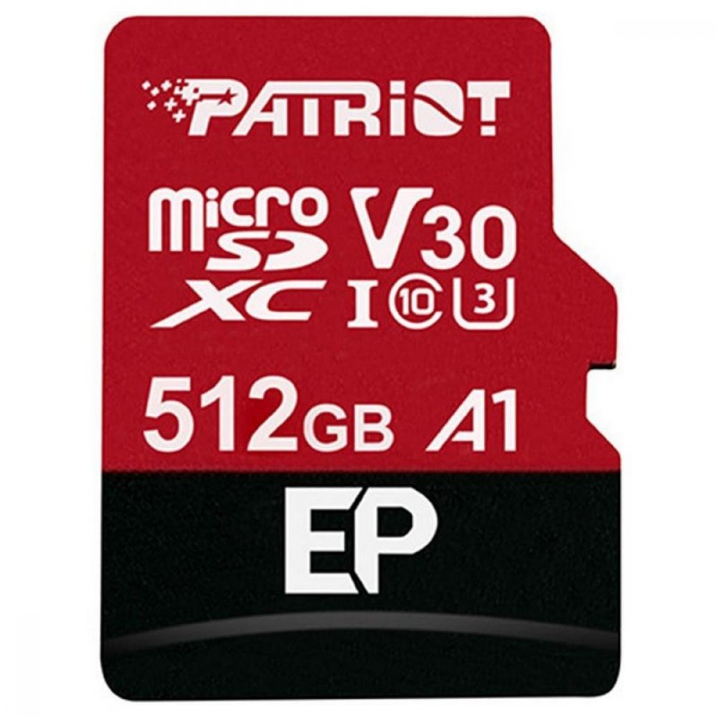 Карта пам'яті PATRIOT 512 GB microSDXC UHS-I U3 V30 A1 EP + SD adapter PEF512GEP31MCX