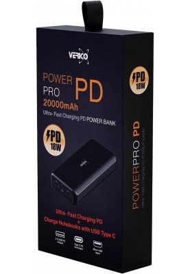 Повербанк 20000mAh Verico Power Guard Pro PD Black (4PW-PDPBK1-NN)