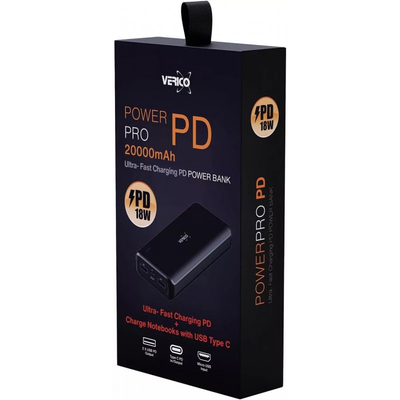 Повербанк 20000mAh Verico Power Guard Pro PD Black (4PW-PDPBK1-NN)