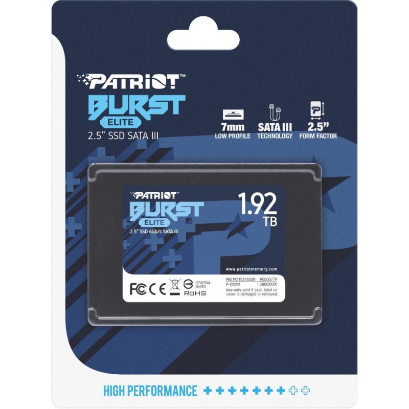 SSD накопичувач PATRIOT Burst Elite 1.92 TB (PBE192TS25SSDR)