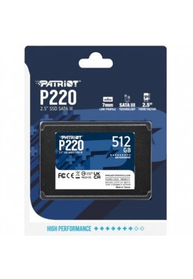 SSD накопичувач PATRIOT P220 512 GB (P220S512G25)