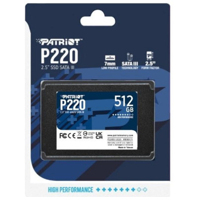 SSD накопичувач PATRIOT P220 512 GB (P220S512G25)