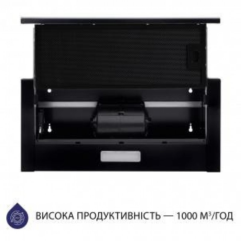 Телескопічна витяжка Minola HTLS 6634 BLF 1000 LED GLASS