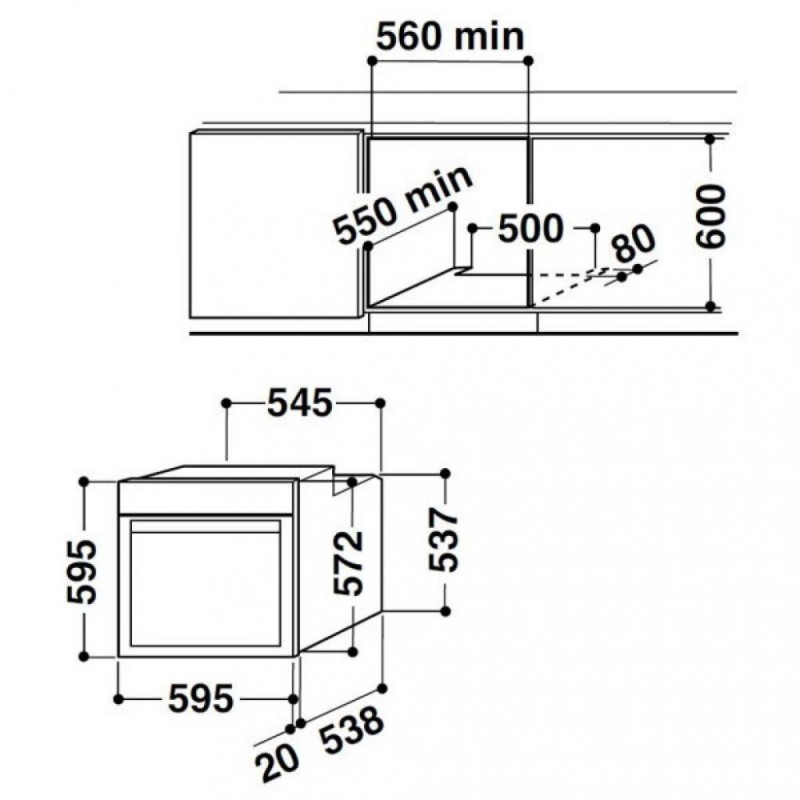 Духовка електрична Whirlpool AKP 738 NB