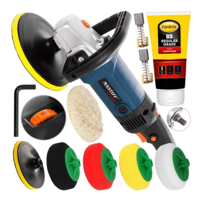 Машинка для полірування MASTIFF MF103220 2400W+4 насадки+крем