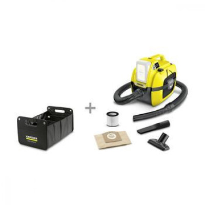 Пилосос із мішком Karcher WD 1 Compact Battery + органайзер (9.611-309.0)