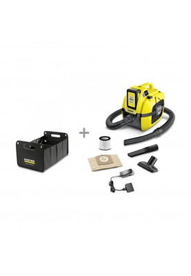 Пилосос із мішком Karcher WD 1 Compact Battery Set + органайзер (9.611-310.0)