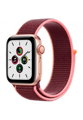 Смарт-годинник Apple Watch SE GPS + Cellular 40mm Gold Aluminum Case with Plum Sport L. (MYEC2)