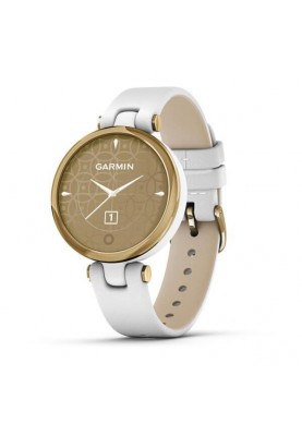 Смарт-годинник Garmin Lily Light Gold Bezel with White Case and Italian Leather Band (010-02384-B3)