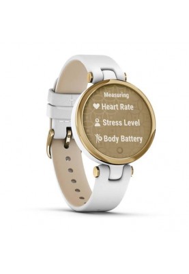 Смарт-годинник Garmin Lily Light Gold Bezel with White Case and Italian Leather Band (010-02384-B3)