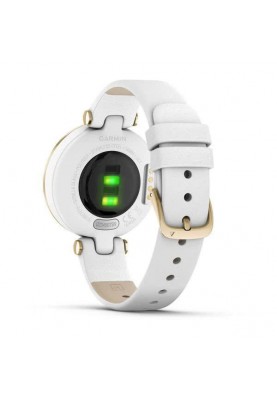 Смарт-годинник Garmin Lily Light Gold Bezel with White Case and Italian Leather Band (010-02384-B3)