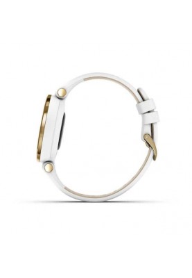 Смарт-годинник Garmin Lily Light Gold Bezel with White Case and Italian Leather Band (010-02384-B3)