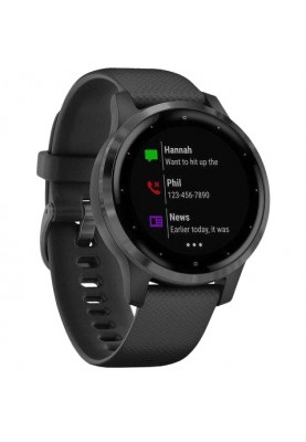 Смарт-годинник Garmin vivoactive 4S Black/Slate (010-02172-13/010-02172-11)