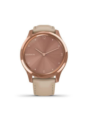 Смарт-годинник Garmin vivomove Luxe Rose Gold-Beige Leather (010-02241-21)