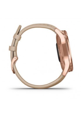 Смарт-годинник Garmin vivomove Luxe Rose Gold-Beige Leather (010-02241-21)