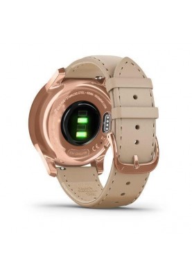 Смарт-годинник Garmin vivomove Luxe Rose Gold-Beige Leather (010-02241-21)