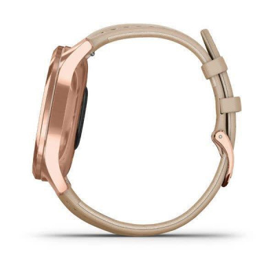 Смарт-годинник Garmin vivomove Luxe Rose Gold-Beige Leather (010-02241-21)