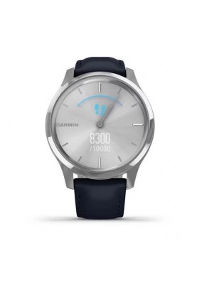 Смарт-годинник Garmin vivomove Luxe Silver-Blue Leather (010-02241-20)