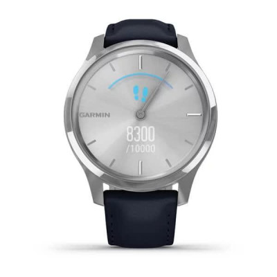Смарт-годинник Garmin vivomove Luxe Silver-Blue Leather (010-02241-20)