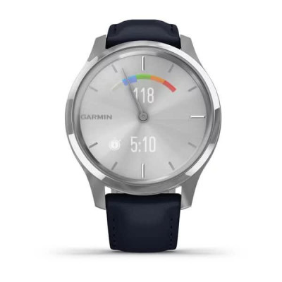 Смарт-годинник Garmin vivomove Luxe Silver-Blue Leather (010-02241-20)