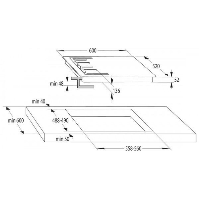 Варильна поверхня газова Gorenje GTW641EW