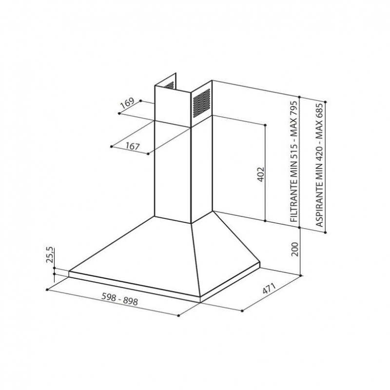 Витяжка купольна Faber VALUE PB 4 2L X A60