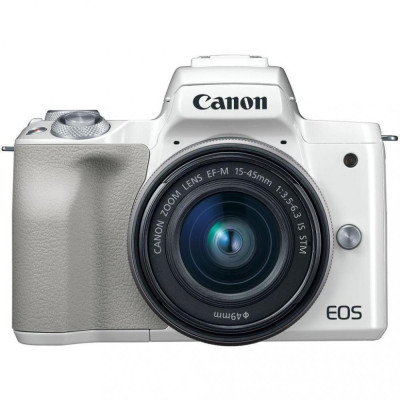 Беззеркальной фотоапарат Canon EOS M50 kit (15-45mm) IS STM White (2681C057)