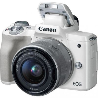 Беззеркальной фотоапарат Canon EOS M50 kit (15-45mm) IS STM White (2681C057)