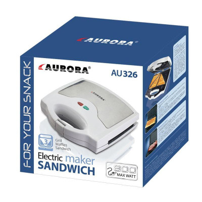 Мультимейкер (бутербродниця-вафельниця-гриль) Aurora AU 326