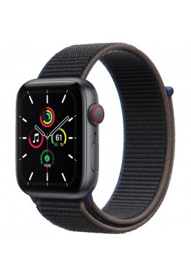 Смарт-годинник Apple Watch SE GPS + Cellular 44mm Space Gray Aluminum Case with Charcoal Sport L. (MYEU2/MYF12)