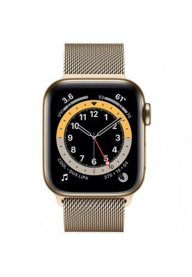 Смарт-годинник Apple Watch Series 6 GPS + Cellular 44mm Gold Stainless Steel Case w. Gold Milanese L. (M07P3)