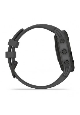 Смарт-годинник Garmin Fenix 6 Pro Solar Edition Black With Gray Band (010-02410-11)