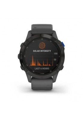Смарт-часы Garmin Fenix 6 Pro Solar Edition Black With Gray Band (010-02410-11)