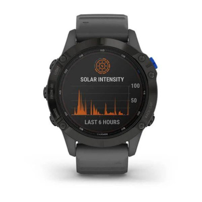 Смарт-годинник Garmin Fenix 6 Pro Solar Edition Black With Gray Band (010-02410-11) Смарт-годинник Garmin Fenix 6 Pro Solar Edition Black With Gray Band (010-02410-11)