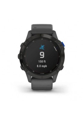Смарт-часы Garmin Fenix 6 Pro Solar Edition Black With Gray Band (010-02410-11)