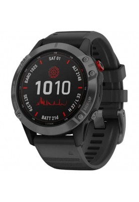 Смарт-годинник Garmin Fenix 6 Pro Solar Edition Slate Gray With Black Band (010-02410-15)