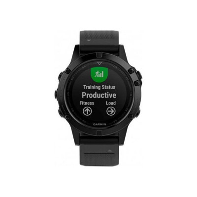 Спортивний годинник Garmin Fenix 5 Black Sapphire with Black Band (010-01688-10)
