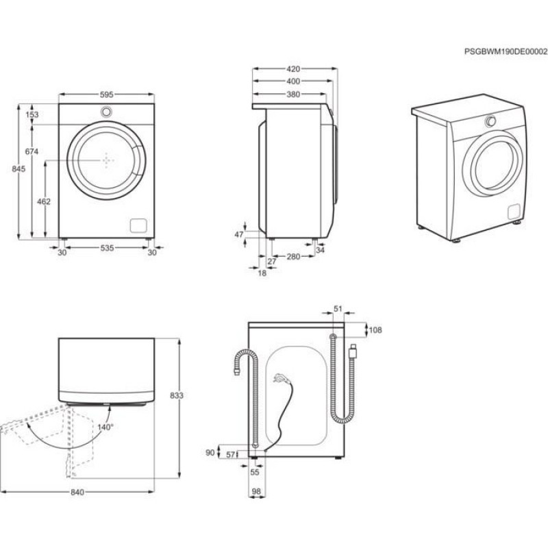 Пральна машина автоматична Electrolux EW6S506WP