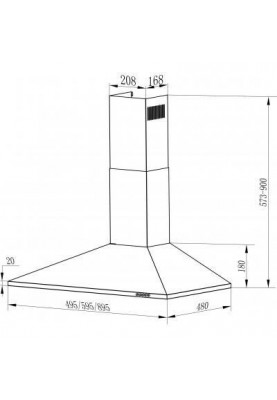 Витяжка купольна Interline UNNA WH A/60 PB/2