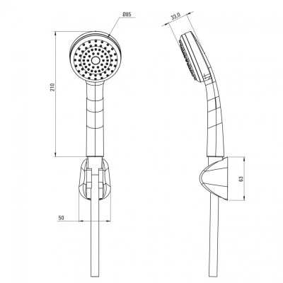 Душовий набір (гарнітур) Deante Neo Symetrio NET 041K