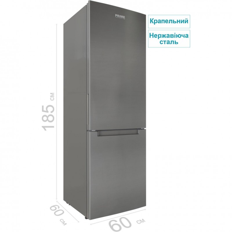 Холодильник із морозильною камерою Prime Technics RFS 1801 MX