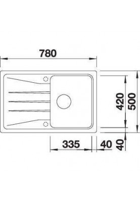 Кухонна мийка Blanco SONA 45 S 519670