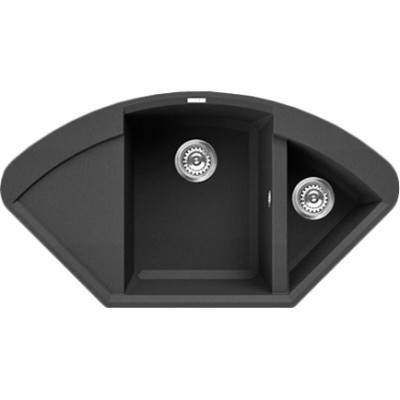 Кухонна мийка Elleci Easy corner full black 40