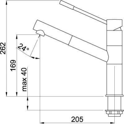Змішувач для кухонного миття Elleci Reno black 86