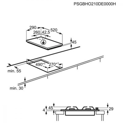 Варильна поверхня газова Electrolux EGC3322NVK Варильна поверхня газова Electrolux EGC3322NVK