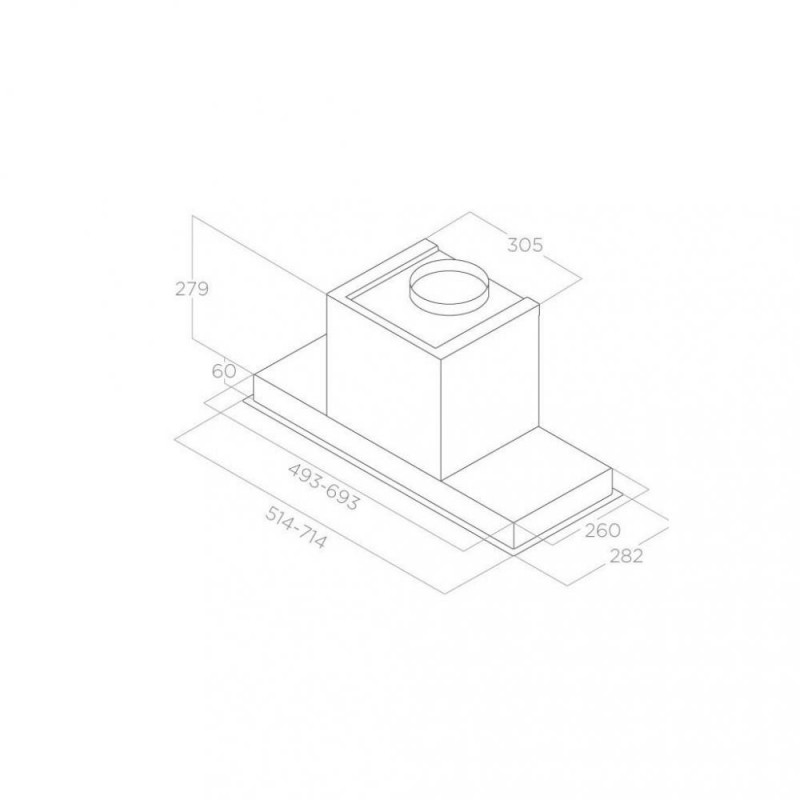 Вбудована витяжка Elica HIDDEN 2.0 IXGL/A/52