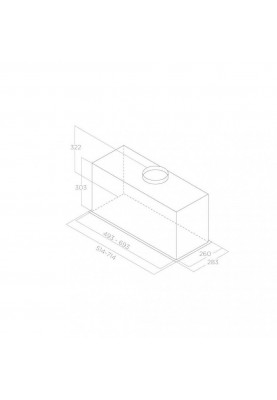 Вбудована витяжка Elica LANE BL/A/72