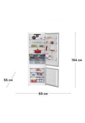 Холодильник із морозильною камерою Beko BCNE400I35ZS