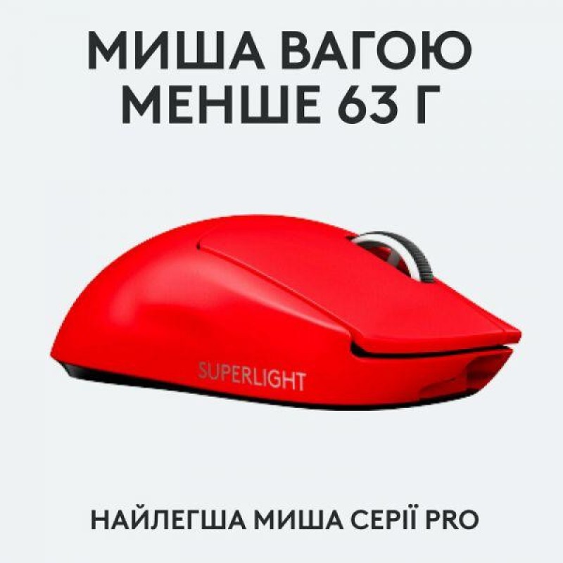 Миша Logitech G Pro X Superlight Wireless Red (910-006784)